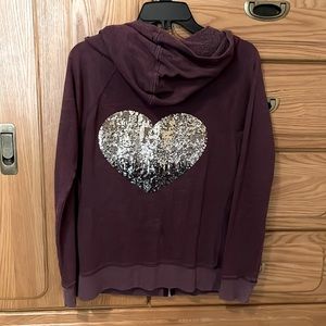 Women’s VS Sequin heart hoodie